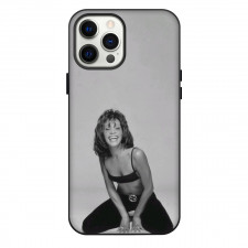 Whitney Houston Phone Case For iPhone Samsung Galaxy Pixel OnePlus Vivo Xiaomi Asus Sony Motorola Nokia - Laughing Gray Portrait