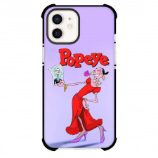 Popeye Olive Phone Case For iPhone Samsung Galaxy Pixel OnePlus Vivo Xiaomi Asus Sony Motorola Nokia - Olive Oyl Holding Popeye Photo Purple Background