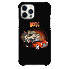 ACDC Phone Case For iPhone Samsung Galaxy Pixel OnePlus Vivo Xiaomi Asus Sony Motorola Nokia - ACDC Band Member On A Car Cartoon Art On Black Background