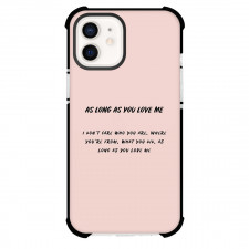 Backstreet Boys Phone Case For iPhone Samsung Galaxy Pixel OnePlus Vivo Xiaomi Asus Sony Motorola Nokia - Backstreet Boys Lyrics As Long As On Pink Background