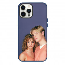 Backstreet Boys Nick Carter Phone Case For iPhone Samsung Galaxy Pixel OnePlus Vivo Xiaomi Asus Sony Motorola Nokia - Nick Carter And Britney Spears Portrait On Blue Background