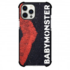 Baby Monster Phone Case For iPhone Samsung Galaxy Pixel OnePlus Vivo Xiaomi Asus Sony Motorola Nokia - Logo Black And Red Background