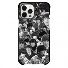 The Beatles George Harrison Phone Case For iPhone Samsung Galaxy Pixel OnePlus Vivo Xiaomi Asus Sony Motorola Nokia - The Beatles George Harrison Grayscale Collage Poster