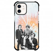 The Beatles Phone Case For iPhone Samsung Galaxy Pixel OnePlus Vivo Xiaomi Asus Sony Motorola Nokia - The Beatles Grayscale Picture On Orange Splash Background