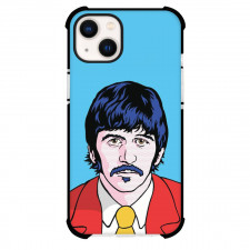 The Beatles Ringo Starr Phone Case For iPhone Samsung Galaxy Pixel OnePlus Vivo Xiaomi Asus Sony Motorola Nokia - The Beatles Ringo Starr Pop Art Portrait On Blue Background
