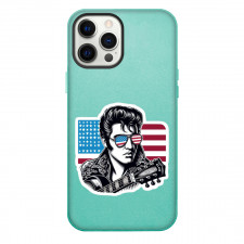 Elvis Presley Phone Case For iPhone Samsung Galaxy Pixel OnePlus Vivo Xiaomi Asus Sony Motorola Nokia - American Flag Portrait Sticker