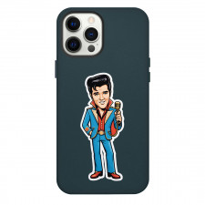 Elvis Presley Phone Case For iPhone Samsung Galaxy Pixel OnePlus Vivo Xiaomi Asus Sony Motorola Nokia - Holding Microphone Portrait Cartoon Art Sticker