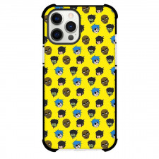 Gorillaz Phone Case For iPhone Samsung Galaxy Pixel OnePlus Vivo Xiaomi Asus Sony Motorola Nokia - Gorillaz Members Avatar Pattern Art On Yellow Background