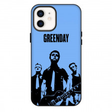 Green Day Phone Case For iPhone Samsung Galaxy Pixel OnePlus Vivo Xiaomi Asus Sony Motorola Nokia - Green Day Brand Member Silhouette Art On Blue Background