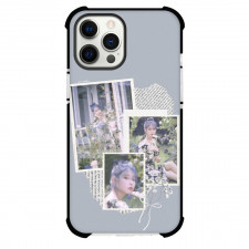 IU Phone Case For iPhone And Samsung Galaxy Devices - Collage Blue Background