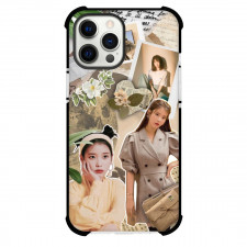 IU Phone Case For iPhone And Samsung Galaxy Devices - Collage Brown Background