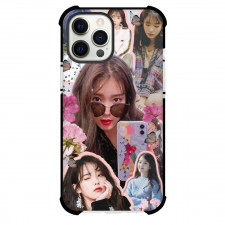 IU Phone Case For iPhone And Samsung Galaxy Devices - Collage Pink Background