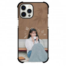 IU Phone Case For iPhone And Samsung Galaxy Devices - Sitting Brown Background