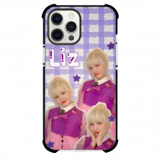 IVE Liz Case For iPhone Samsung Galaxy Pixel OnePlus Vivo Xiaomi Asus Sony Motorola Nokia - Liz Hanbok Collage Purple Gingham Background
