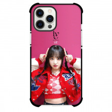 IVE Liz Case For iPhone Samsung Galaxy Pixel OnePlus Vivo Xiaomi Asus Sony Motorola Nokia - Liz Horns Sign Red Jacket Pink Background