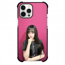 IVE Liz Case For iPhone Samsung Galaxy Pixel OnePlus Vivo Xiaomi Asus Sony Motorola Nokia - Liz Portrait Hand in Chin Pink Background