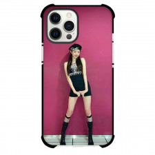 IVE Wonyoung Case For iPhone Samsung Galaxy Pixel OnePlus Vivo Xiaomi Asus Sony Motorola Nokia - Wonyoung Black Mini Skirt in Red Wall
