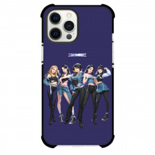 Le Sserafim Phone Case For iPhone and Samsung Galaxy Devices - Le Sserafim Members Anime Art Style Blue Background