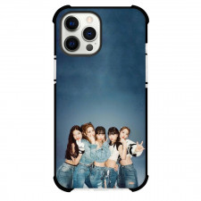 Le Sserafim Phone Case For iPhone and Samsung Galaxy Devices - Le Sserafim Members Blue Background