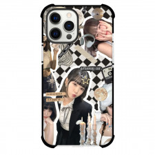 Le Sserafim Kim Chae Won Phone Case For iPhone and Samsung Galaxy Devices - Kim Chae Won Collage Black And White Background
