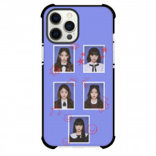 Le Sserafim Phone Case For iPhone and Samsung Galaxy Devices - Le Sserafim Members Collage Purple Background