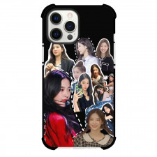 Le Sserafim Kazuha Phone Case For iPhone and Samsung Galaxy Devices - Kazuha Collage Black Background