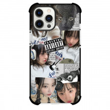 Le Sserafim Sakura Miyawaki Phone Case For iPhone and Samsung Galaxy Devices - Sakura Miyawaki Collage Black And White Background