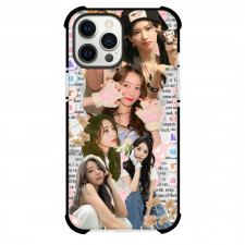 Le Sserafim Sakura Miyawaki Phone Case For iPhone and Samsung Galaxy Devices - Sakura Miyawaki Collage Newspaper Background