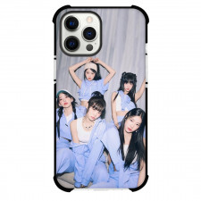 Le Sserafim Phone Case For iPhone and Samsung Galaxy Devices - Le Sserafim Members Wearing Blue White Background