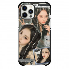 Le Sserafim Huh Yun-jin Phone Case For iPhone and Samsung Galaxy Devices - Huh Yun-jin Collage Black And White Background