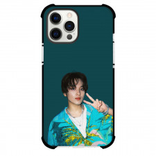NCT Dream Haechan Phone Case For iPhone Samsung Galaxy Pixel OnePlus Vivo Xiaomi Asus Sony Motorola Nokia - NCT Dream Haechan Showing Victory Sign On Green Background