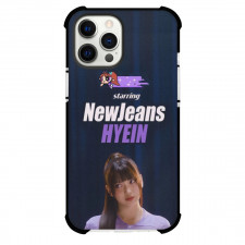 New Jeans Hyein Phone Case For iPhone and Samsung Galaxy Devices - Hyein Portrait On Blue Background
