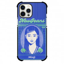 New Jeans Minji Phone Case For iPhone and Samsung Galaxy Devices - Minji ID Blue Art Poster