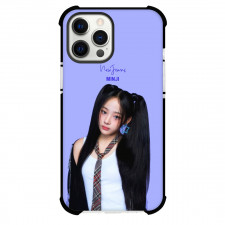 New Jeans Minji Phone Case For iPhone and Samsung Galaxy Devices - Minji Portrait Purple Background