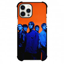OASIS Phone Case For iPhone Samsung Galaxy Pixel OnePlus Vivo Xiaomi Asus Sony Motorola Nokia - OASIS Band Member Standing On Orange Background
