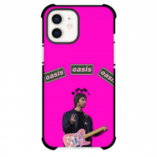 OASIS Noel Gallagher Phone Case For iPhone Samsung Galaxy Pixel OnePlus Vivo Xiaomi Asus Sony Motorola Nokia - OASIS Noel Gallagher Standing With Guitar On Pink Background