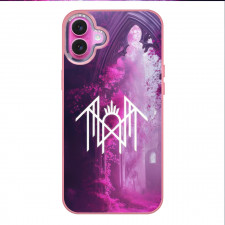 Sleep Token Phone Case For iPhone Samsung Galaxy Pixel OnePlus Vivo Xiaomi Asus Sony Motorola Nokia - Sleep Token Logo with Pink Flowers in Gothic Building