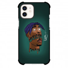 Tupac Shakur Phone Case For iPhone Samsung Galaxy Pixel OnePlus Vivo Xiaomi Asus Sony Motorola Nokia - Tupac Shakur 2PAC Concept Illustration Art On Green Background