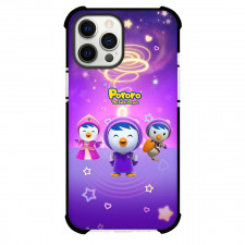 Pororo The Little Penguin Petty Phone Case For iPhone Samsung Galaxy Pixel OnePlus Vivo Xiaomi Asus Sony Motorola Nokia - Pororo The Little Penguin Petty On Pink Purple Background
