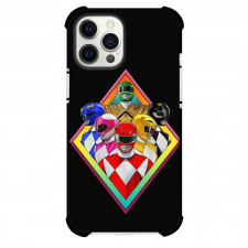 Mighty Morphin Power Rangers Phone Case For iPhone Samsung Galaxy Pixel OnePlus Vivo Xiaomi Asus Sony Motorola Nokia - Power Rangers Characters Poster Black Background