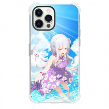 Re Zero - Starting Life in Another World Emilia Phone Case For iPhone Samsung Galaxy Pixel OnePlus Vivo Xiaomi Asus Sony Motorola Nokia - Emilia Running In The Beach Water Poster