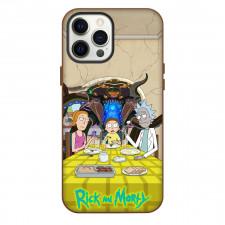 Rick And Morty Phone Case For iPhone Samsung Galaxy Pixel OnePlus Vivo Xiaomi Asus Sony Motorola Nokia - Rick And Morty Characters Dinner Alien Poster