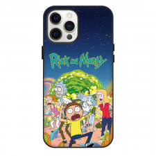 Rick And Morty Phone Case For iPhone Samsung Galaxy Pixel OnePlus Vivo Xiaomi Asus Sony Motorola Nokia - Rick And Morty Characters Running Scared Aliens Poster