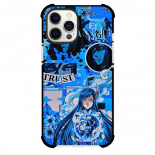 Record of Ragnarok Brunhilde Phone Case For iPhone and Samsung Galaxy Devices - Brunhilde Collage Blue Background
