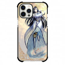 Record of Ragnarok Brunhilde Phone Case For iPhone and Samsung Galaxy Devices - Brunhilde Illustration Gold Background
