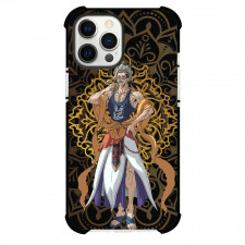 Record of Ragnarok Buddha Phone Case For iPhone and Samsung Galaxy Devices - Buddha Eating Candy Black Background