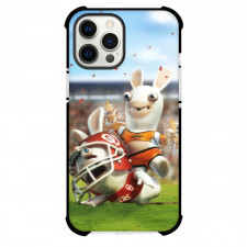 Rayman Raving Rabbids Phone Case For iPhone Samsung Galaxy Pixel OnePlus Vivo Xiaomi Asus Sony Motorola Nokia - Rayman Raving Rabbids Playing American Football Poster