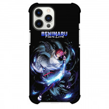 That Time I Got Reincarnated As A Slime Benimaru Case For iPhone Samsung Galaxy Pixel OnePlus Vivo Xiaomi Asus Sony Motorola Nokia - Benimaru Attack Pose Flaming Sword Black Background