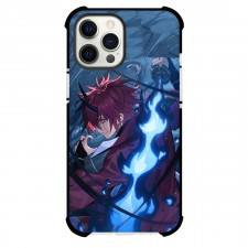 That Time I Got Reincarnated As A Slime Benimaru Case For iPhone Samsung Galaxy Pixel OnePlus Vivo Xiaomi Asus Sony Motorola Nokia - Benimaru Side Pose Flaming Sword Gray Background