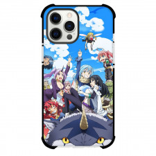 That Time I Got Reincarnated As A Slime Case For iPhone Samsung Galaxy Pixel OnePlus Vivo Xiaomi Asus Sony Motorola Nokia - Characters Riding Ranga Clouds Background